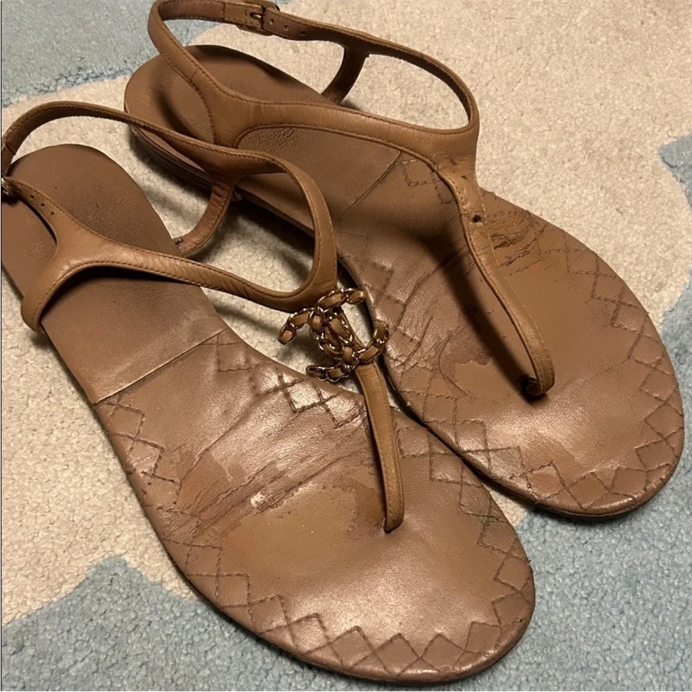 Chanel t strap sandals , size 40 - Picture 1 of 2